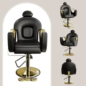 Salon Barber Chair, Reclining Salon Chair for Hair Stylist, 330 LBS Capacity Commercial Hydraulic Hairdresser Chair, 360° Swivel & Height Adjustable Barber Chair for Salon, Spa & Beauty Clinic