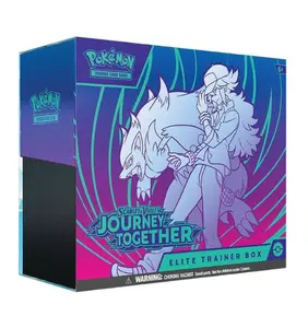 Pokemon TCG Scarlet & Violet Journey Together Elite Trainer Box Deluxe Booster Pack Sealed Trading Card with 9 Packs 1 Promo Card 65 Sleeves 45 Energy Cards 1 Player Guide 1 Damage Counter Dice 1 Coin Flip Die 2 Condition Markers 1 Box 4 Dividers