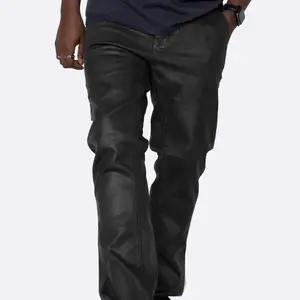 EPTM (MACKY FLARE WAX PANTS-BLACK)