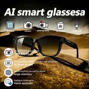 Ai Smart Glasses with Voice Assistant, Real-Time Translator, Open-Ear Headphones, 290mah Long Battery, Type-C Fast Charge