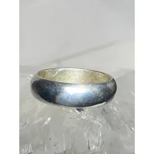 Vintage Plain ring size 6.75 wedding band stacker sterling silver P