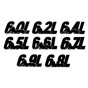 Premium Vinyl Decal for Engine Sizes 6.0L to 6.9L - Easy Install & Stylish Display of Vehicle Power car stickers