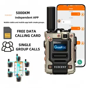 The YUECENT K300 Global POC Two-Way Radio comes with a SIM card valid for one year, supporting remote 4G network two-way communication with a communication distance of up to 5000 kilometers, making it ideal for hiking trips and camping.Comes with 2500mAh