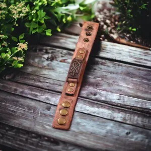 Branded Urban Bracelet with Decorative Beads and Wooden Accents