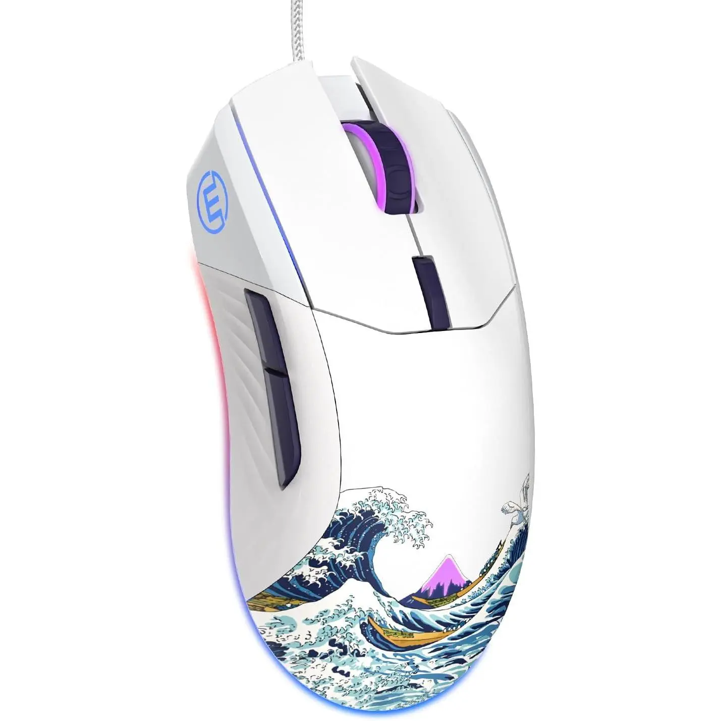 Womier G705 USB Wired Gaming Mouse, Lightweight RGB Backlit Mouse with Adjustable 12000DPI for PC Laptop