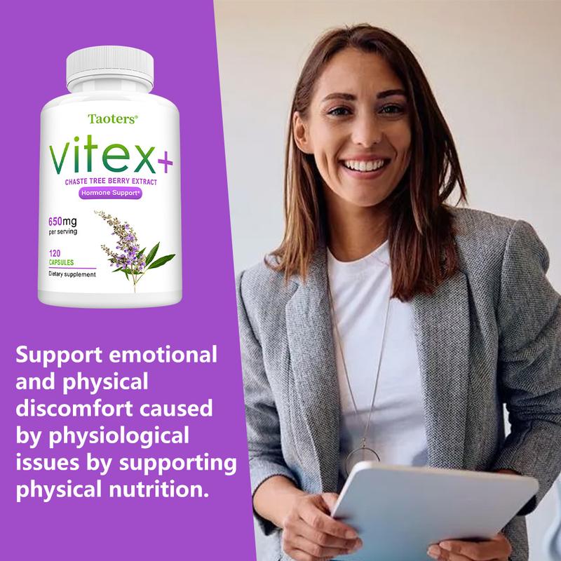 Taoters Vitex Health Supplement,Supports women's physical health,120 Capsules