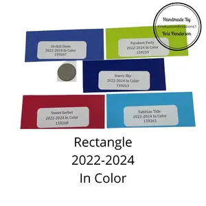 5 Genuine Rectangle Stampin Up 2022-2024 Paper Cardstock Color Ring Tool Color Swatch Book Sampler Guide Color Coach Cards