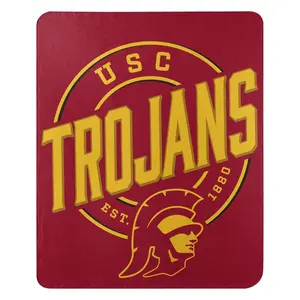 Caseys 9060427663 50 x 60 in. USC Trojans Fleece Campaign Design Blanket