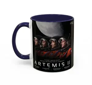 Artemis II Moon Mission 2026 Mug, NASA Fan Astronomy Gift, April Lunar Flyby Commemorative Coffee Cup, Orion Spacecraft Space Geek Souvenir