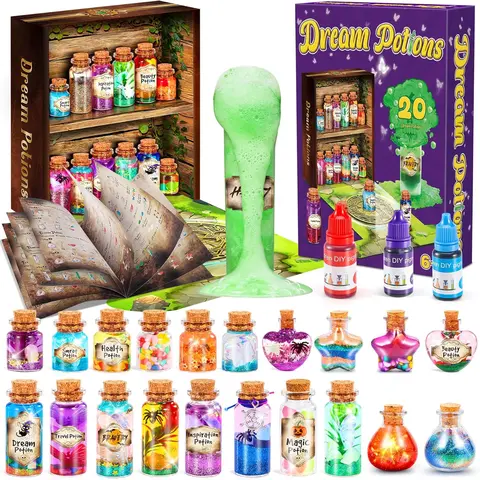 Colorful Magical Theme Potion Girlset - Kids' Magic Acrobatics Equipment Box Toy Craft Set, Creativity-Encouraging Cool Gifts for Birthdays, Toys for Girls, Kid Girl Gifts for 6-11 Years Old