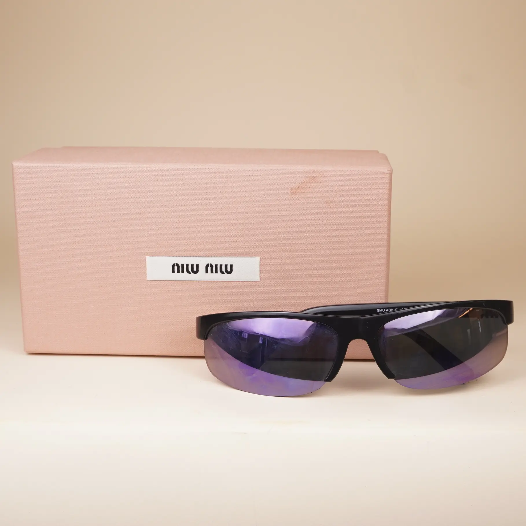 Pre-owned MIU MIU Oval Mirror Sunglasses in Metal