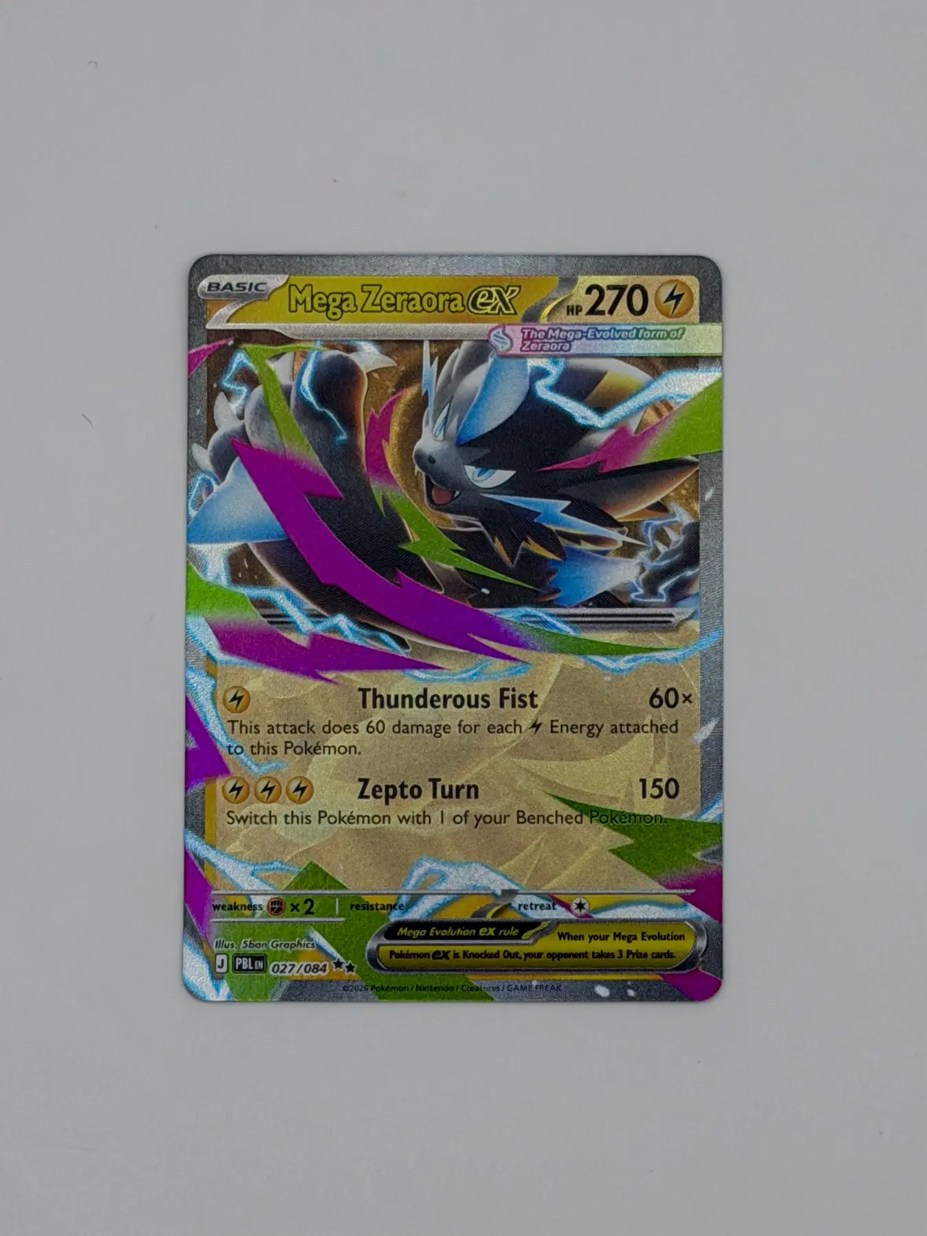 Mega Zeraora ex 027/084 ME05: Pitch Black