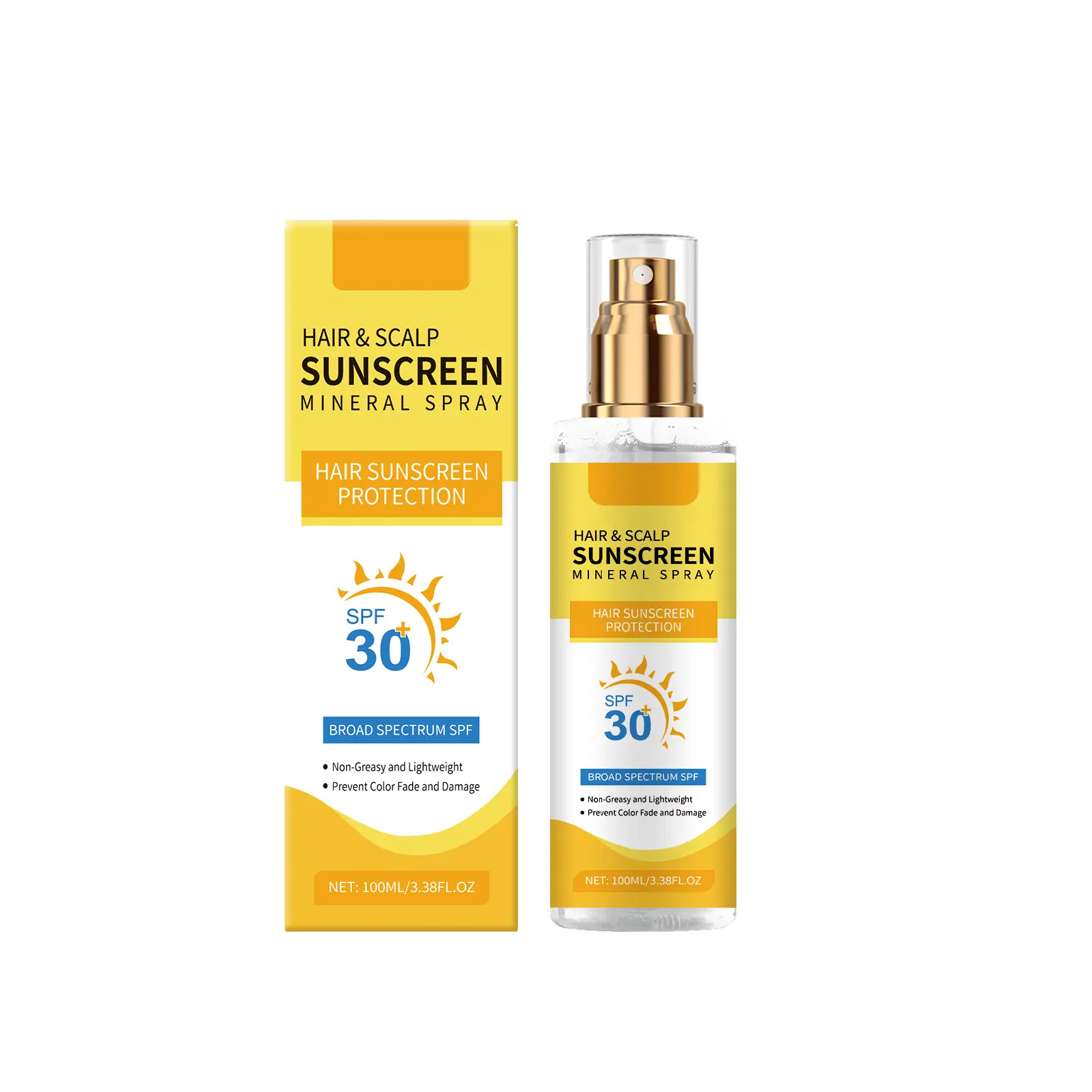 Hair Scalp Sunscreen Spray Mineral sunscreen Protection Spray Gentle Outdoor Defense For Hair And Scalp Nourishing Refreshing Care For All Kinds Of Hair And Preserving Hair Color Summervibes Beach & Pool Essentials