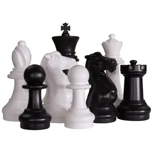 Giant Chess Set 16 Inch Plastic Outdoor Lawn — MegaChess