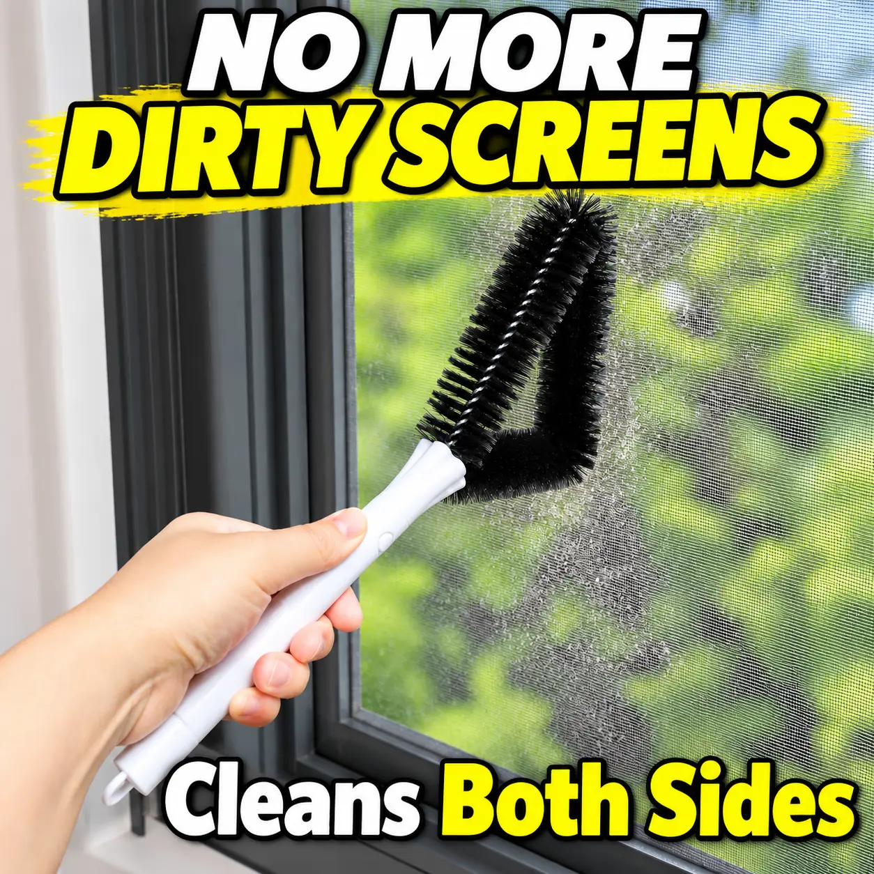 Triangular Window Screen Cleaning Brush, No-Removal Mesh Screen Cleaner, Multi-Purpose Dust Cleaning Tool for Window Screens, Screen Doors, Air Vents & Hard-to-Reach Corners