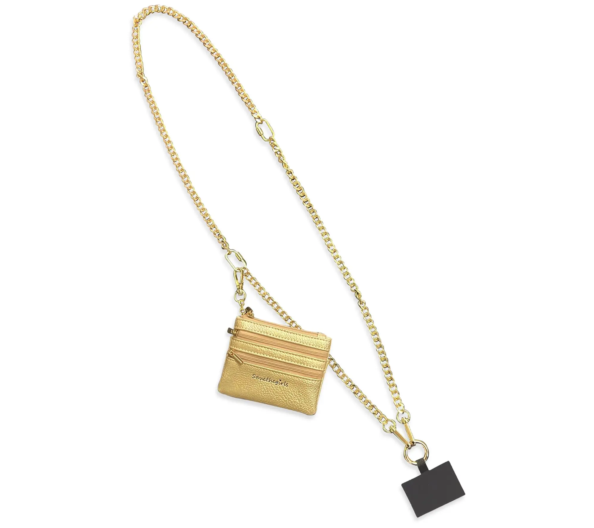 Save the Girls Chain Phone Strap with Zip Pouch Save the Girls Chain Phone Strap with Zip Pouch