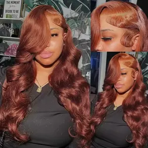 Bling Hair Reddish Brown Wig Body Wave 13x6 HD Lace Frontal Wigs 100% Human Hair HD Lace Front Human Hair Wigs For Women