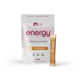 IDLife Energy Sticks - Anytime Energy Boost - 6 Hours of Clean Focus - Orange