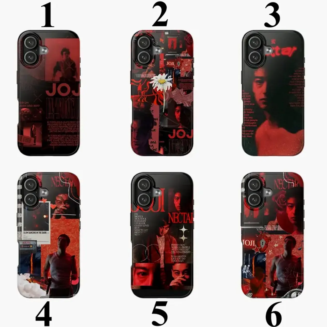 6 Styles Singer Joji Nectar Phone Case for iPhone 11 12 13 14 15 16 17 Pro Max Plus X SE, Samsung S21 S22 S23 S24 S25