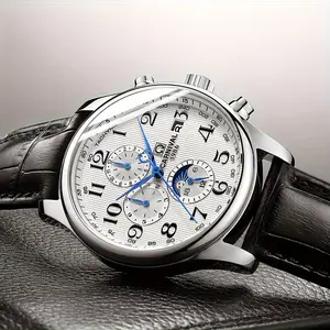 Carnival Fashion Automatic Watch, Waterproof Calendar Moon Phase Mechanical Watch