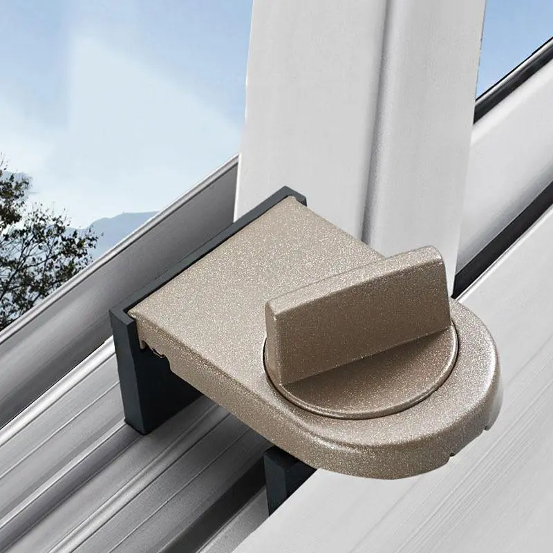 1pc Sliding Door And Window Lock, Locking Mechanism, With Anti-pinch, Anti-theft, Anti-fall Function And Safety Lock, Window Locking, Safety Feature