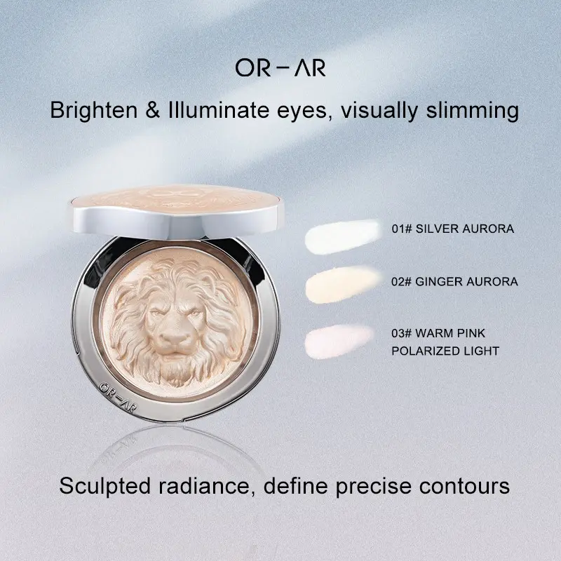 Original Artist Generous 11.5g Lion Embossed Shimmer Buttery smooth Ultra-fine Highlighter