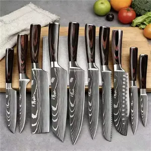 Knife Set, 9/11-Piece Kitchen Knife Set for Chef, Sharp Knife Set , Stainless Steel Cutting,Kitchen Essentials