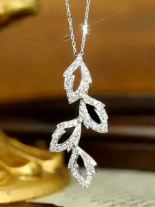 1 Pc Elegant Cubic Zirconia Necklace Pendant For Women Exquisite Jewelry Gift For Valentine's Day Gift Engagement Anniversary Party Jewelry