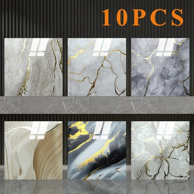 10pcs 3D Wallpaper Stickers, Self-Adhesive Thick Wall Paper, Luxury European Style, Easy Peel and Stick, Prepasted Wallpaper, Home Decoration