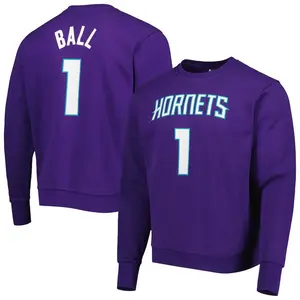 Men's  LaMelo Ball Purple C.Horn3ts Statement Name & Number Pullover Sweatshirt - Unisex Hoodie/Sweatshirt - Gift for Her/Him - New trending 2024 - Vintage Shirt - Hot Winter 2024 -2025 - Halloween/Christmas
