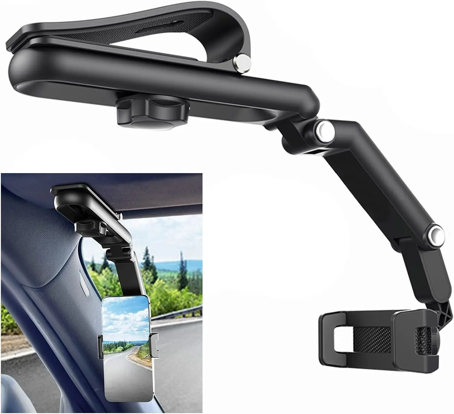 360°Rotatable Retractable Car Phone Holder,Multifunctional Adjustable Mount Cell Phone Holder for Car,Universal Phone Holder for Mobile Phones