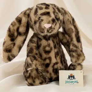 Limited Edition Jellycat Cobblehop Leopard Bunny – Soft Luxury Plush with Dust Bag, NWT