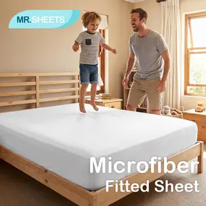 [Mother's Day Gift] NTBAY Microfiber Fitted Sheet Only, 1800 Series Ultra Soft Brushed Bed Sheet, Deep Pocket with Elastic All Around, Hotel Quality & Wrinkle Free