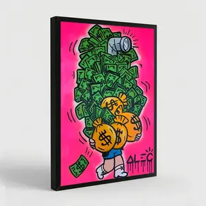 Alec-Monopolys Richie Money Scope Poster Decorative Painting Canvas Wall Art Living Room Posters Bedroom Painting