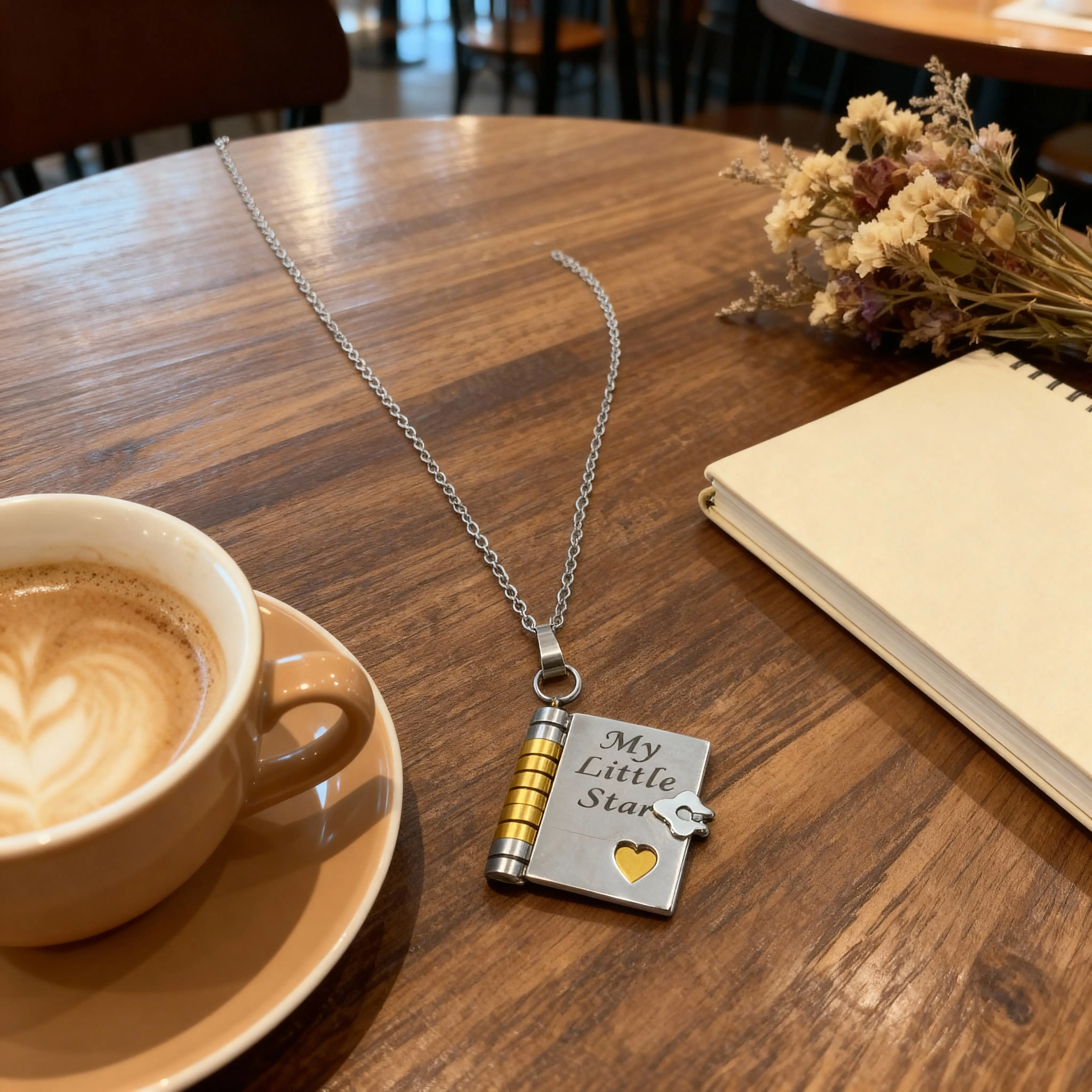 GIVE-A Book-Themed  for Family A thoughtful gift filled with love — a special Christmas present or a Black Friday surprise for her Inspirational Star Locket Necklace