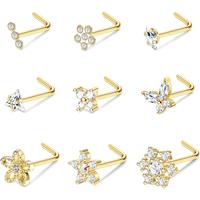 Gold L-Shape Nose Ring