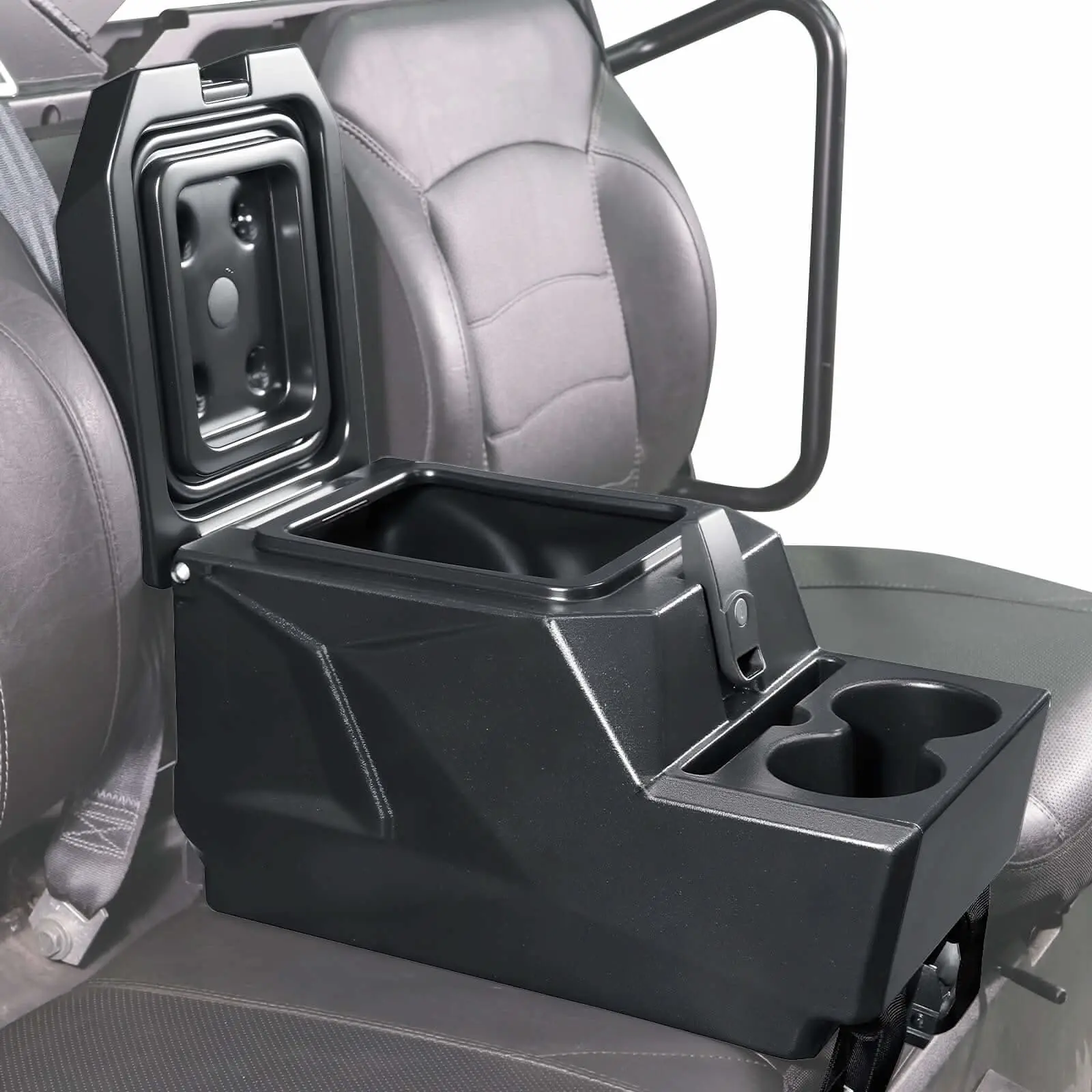 StarknightMT UTV Center Console Armrest Box with Cup Holders, Universal Fit Bench Seat Storage Compatible with Ranger 1000/ XP, Uforce 1000/XL, Defender HD5/7/8/9/10, Mule, Pioneer 700 1000