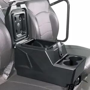 StarknightMT UTV Center Console Armrest Box with Cup Holders, Universal Fit Bench Seat Storage Compatible with Ranger 1000/ XP, Uforce 1000/XL, Defender HD5/7/8/9/10, Mule, Pioneer 700 1000
