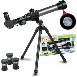 Telescope for Kids 8-12 - Beginner Astronomy Spyglass Telescopic Wish Compass,20x 30x 40x Magnification, Portable for Travel, Gift&Toy for Girls Boys Christmas