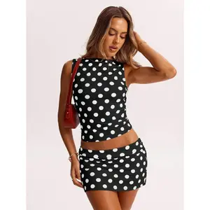 Summer Polka Dot Simple Casual Tank Top Is Suitable For Fashionable Street, Beach Vacation, Italian Vacation, Commuting Leisure, South France Holiday,Island Vacation,Honeymoon
