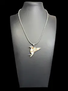 Wild Horse Jasper Hummingbird Pendant - Artist Signed (LT)