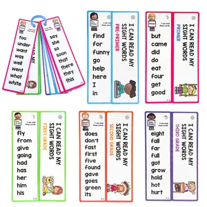 16pcs Grade Level Sight Word Flashcards Set - 220+ Premium Dolch Sight Words on Double-Sided Waterproof Cards for Pre-K, Kindergarten, 1st, 2nd & 3rd Grade Learning