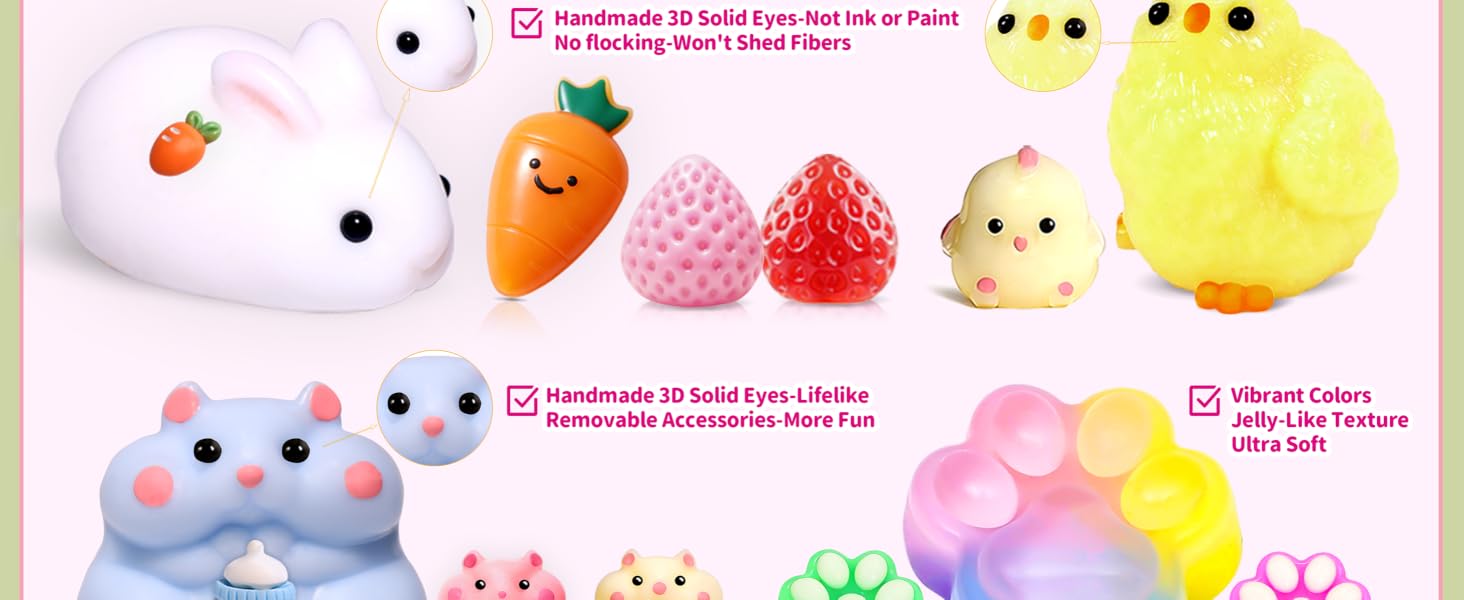 12Pack Taba Squishy Toys Kit - Squishy Fidget Squeeze Toys Squishy Fun Box| taba Squishy Favors for Kids 8-12,cute Squishies Stress Relief Toys for Girls 6-8-10-12 Year Old Girls