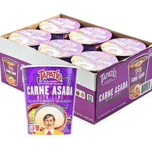 Tapatio Carne Asada with Lime Ramen Noodles Soup 13.74oz Instant Food by ACES FOODS LLC Box of 6