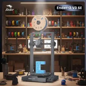 Creality Ender-3 V3 SE 3D Printer – Auto Leveling Direct Drive Dual Z-Axis Fast Printing FDM Printer
