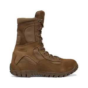 Belleville Men's C793 Waterproof Assault Flight Boot in Coyote Brown Leather & Nylon Platform Lace-Up Army Boot with GORE-TEX Membrane - Walking Shoes