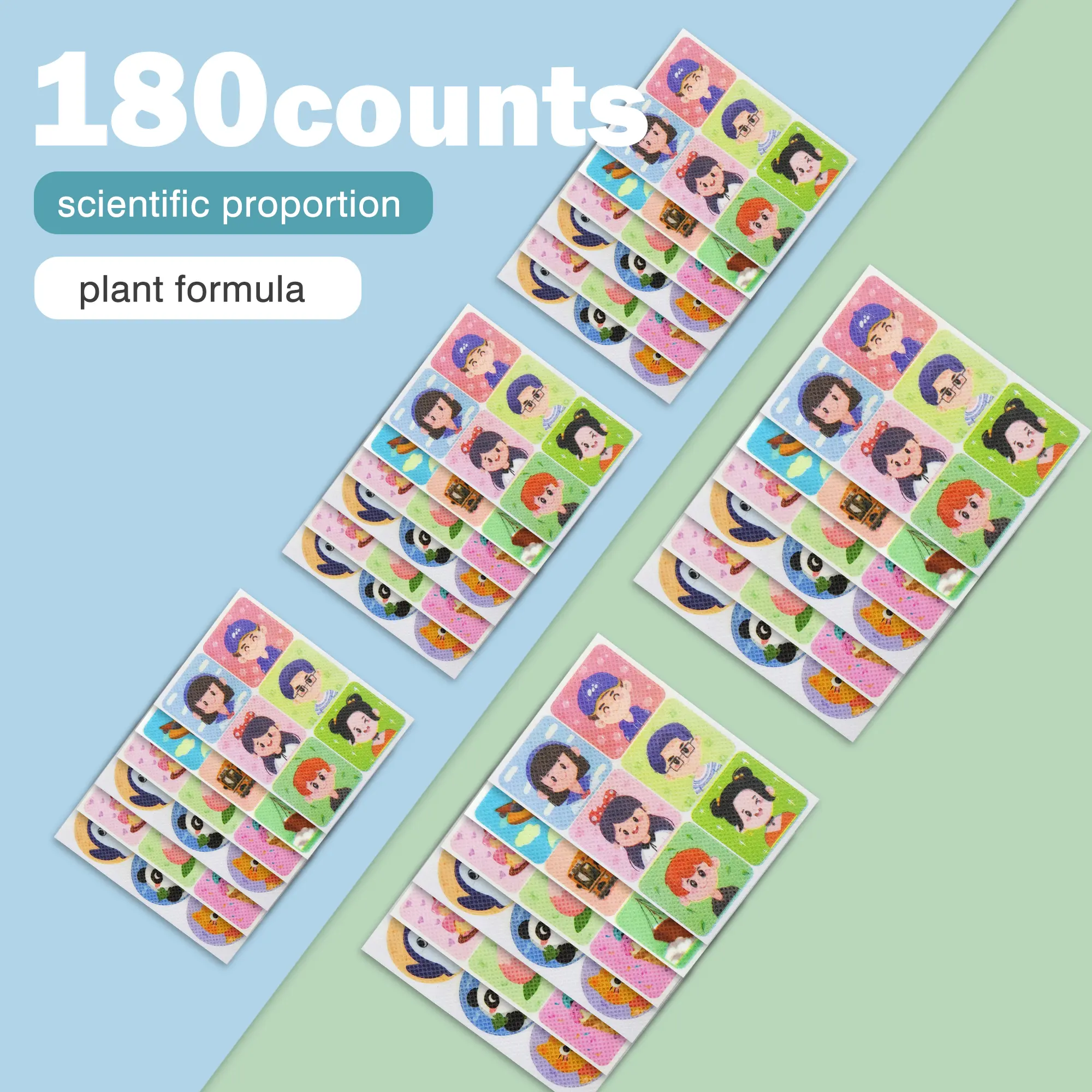 180 Counts Animal  sticker, cute animal design, sticks to clothes, backpacks, chairs, preserves effectiveness when sealed