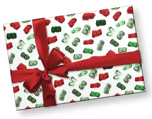 Funny Christmas Joke Wrapping Paper, Adult Joke Gift Wrap, Inappropriate White Elephant Present for Silly Adults