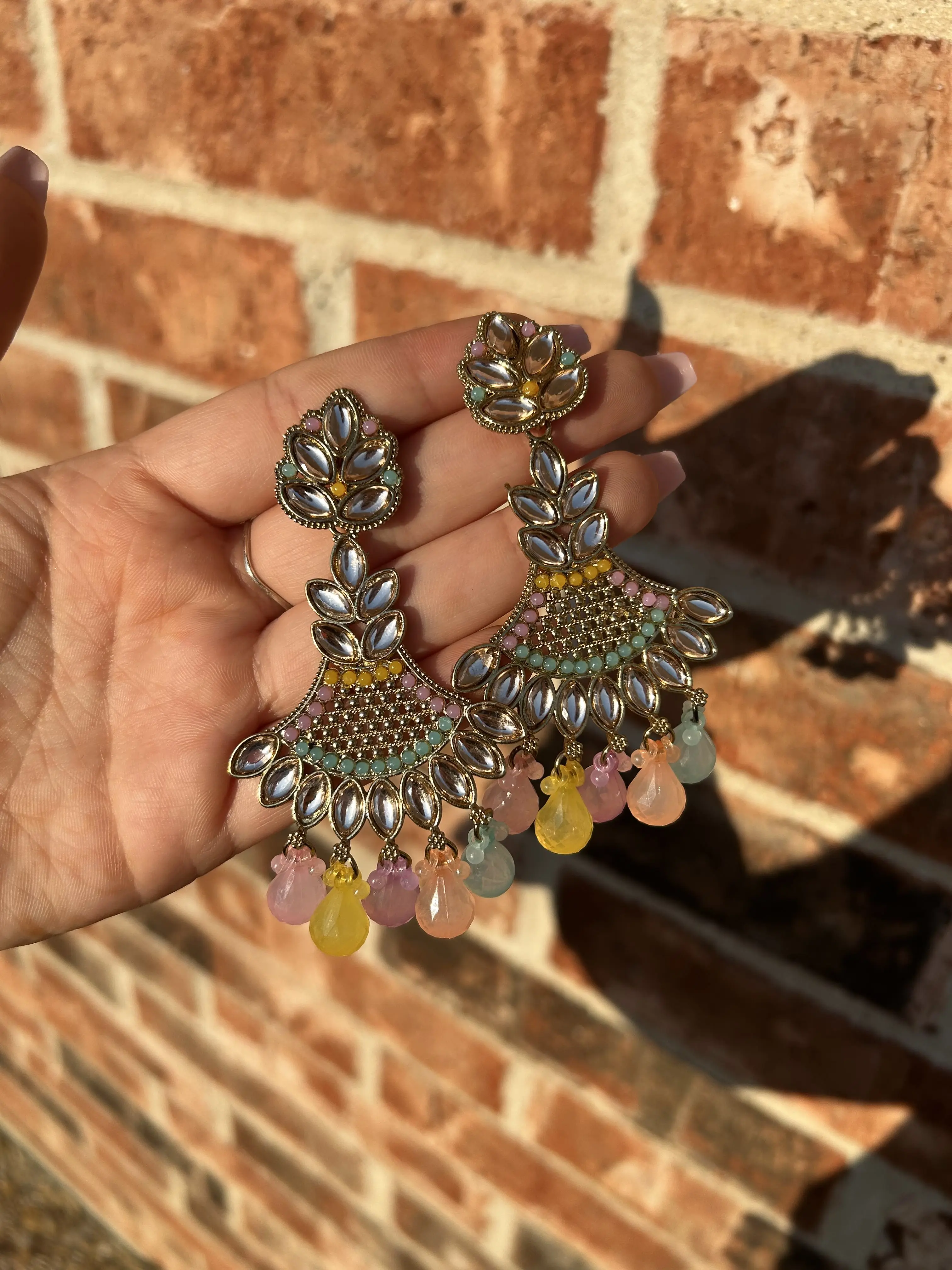 Multi Color Jhumka for Women - Elegant Design with Colorful Beads and Intricate Details
