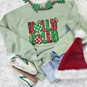 Holly Jolly Sequin Patch – Red & Green Holiday Sparkle